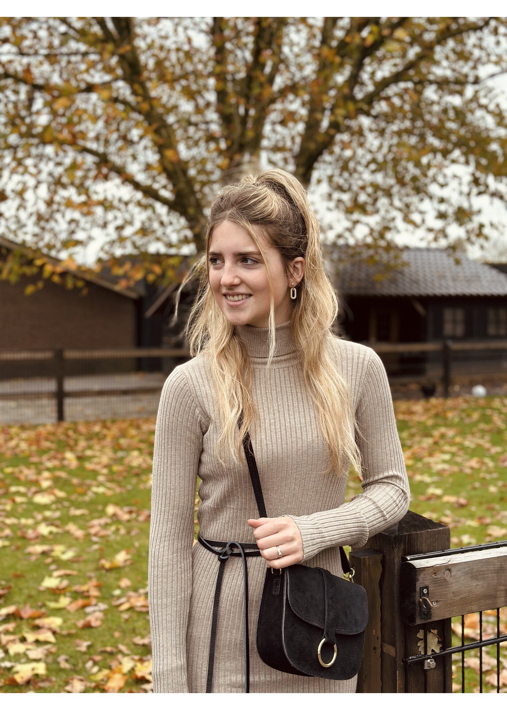 Elinda bodycon dress taupe One Size