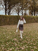 Gabrielle cardigan offwhite/brown One Size