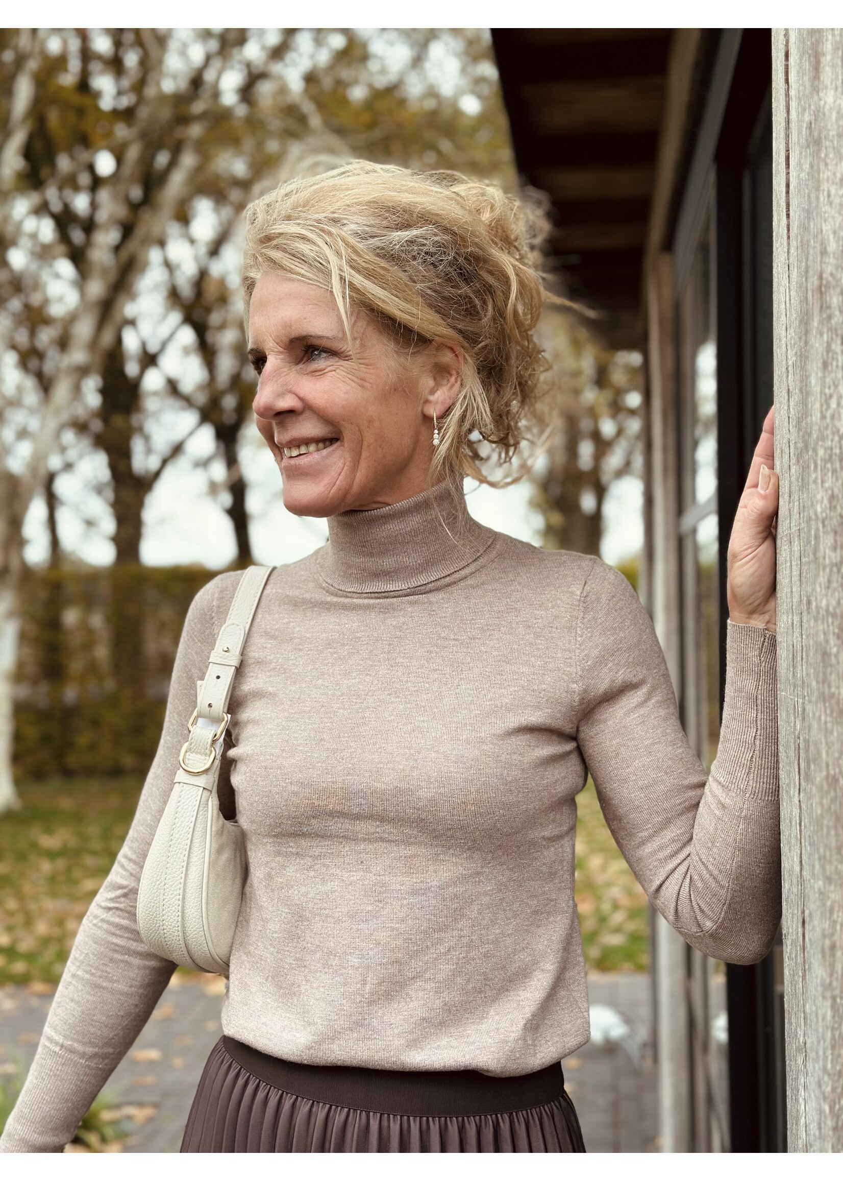 Denice turtleneck taupe One Size