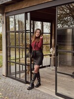 Morena skirt leather look black