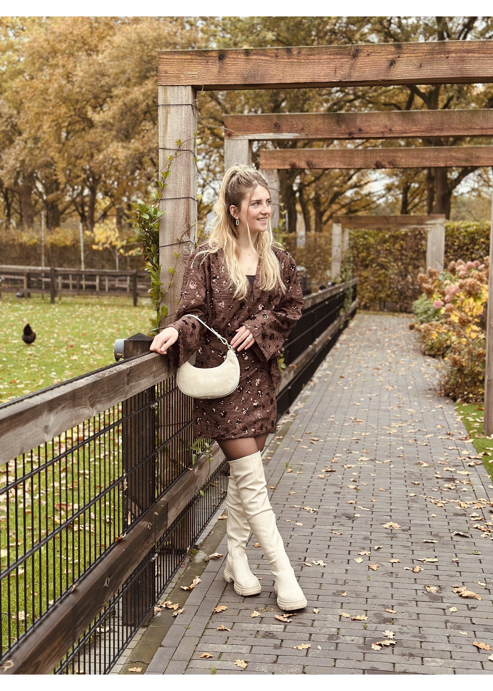 Esmee dress glitter dress brown