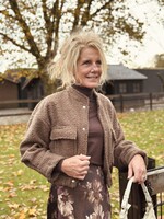 Benthe teddy jacket dark brown One Size