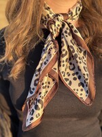 Bibi shawl beige/black panter print One Size