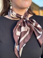 Bibi shawl brown/beige print