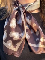 Bibi shawl brown/camel panter print