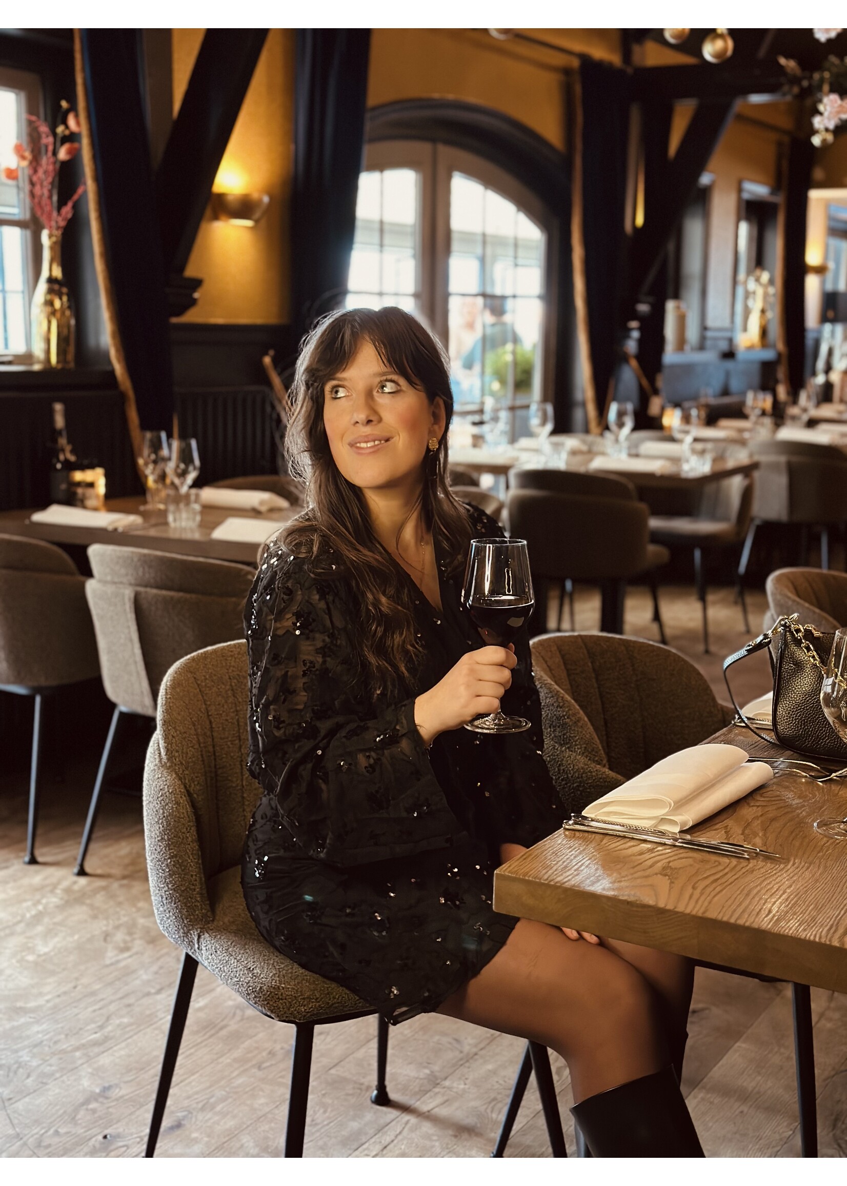 Esmee dress glitter dress black