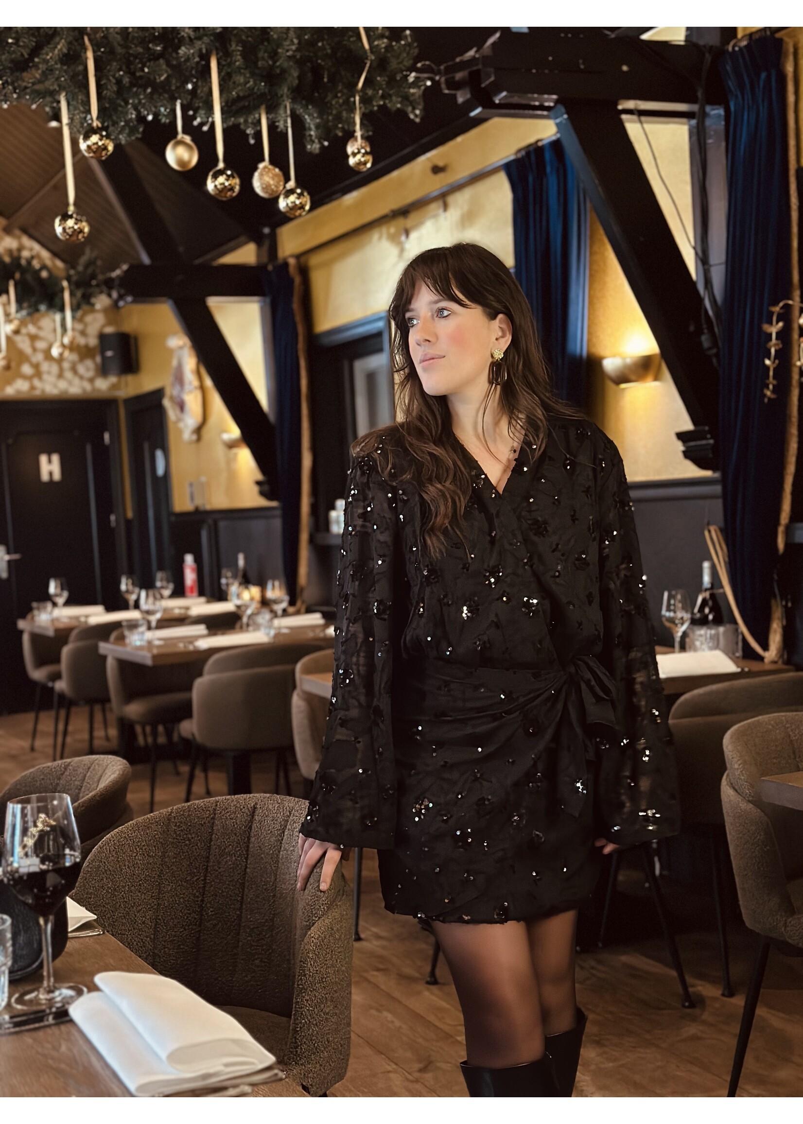 Esmee dress glitter dress black