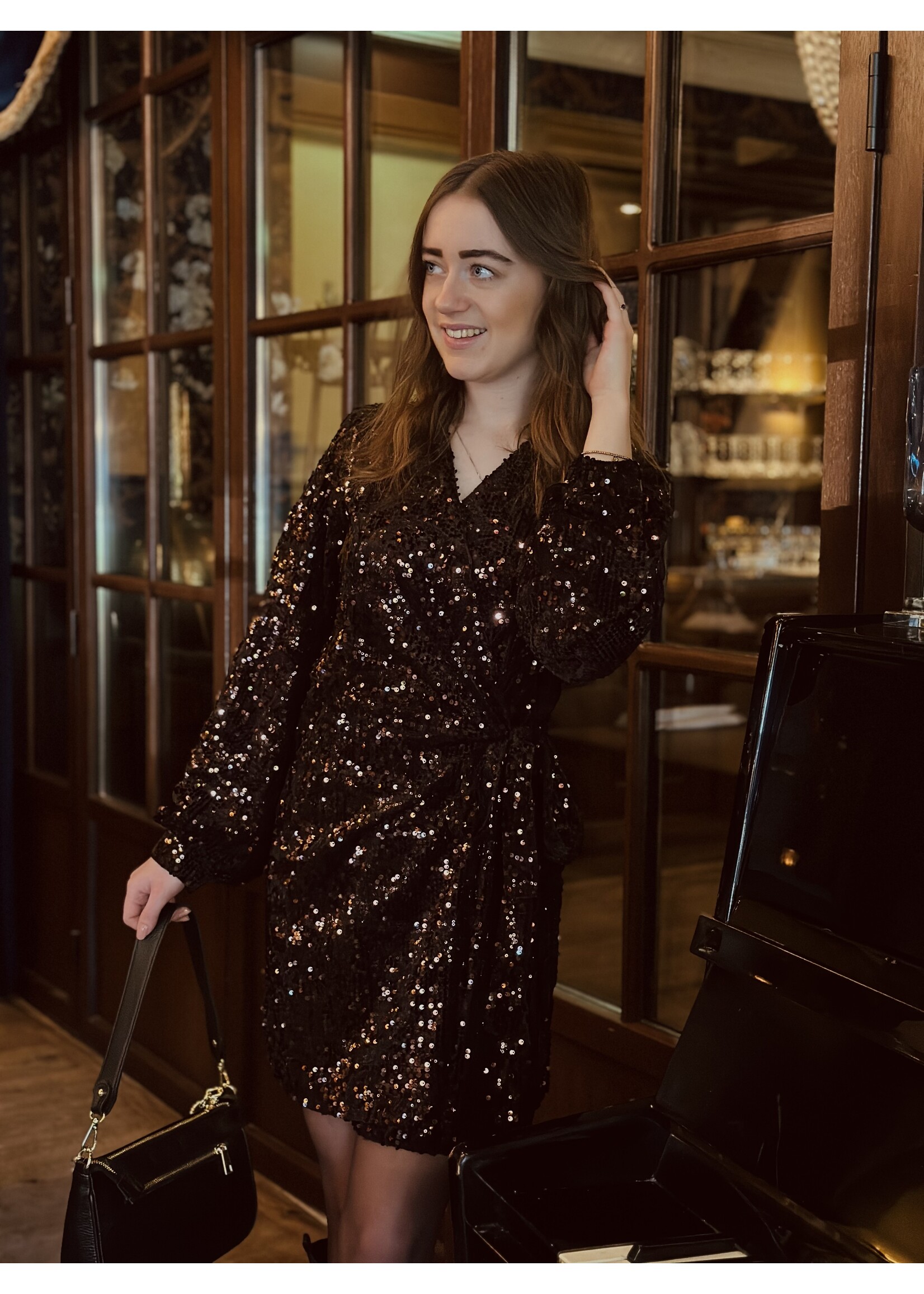 Dianna dress glitter brown