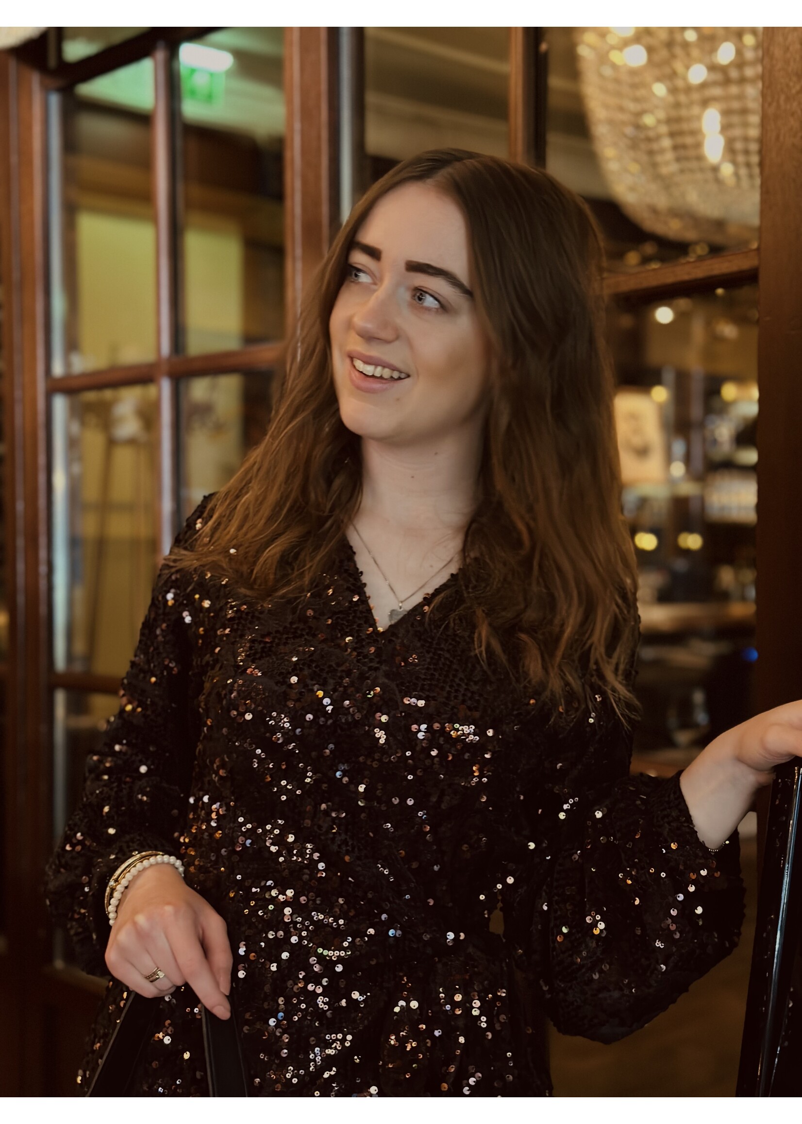 Dianna dress glitter brown