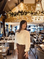 Marella glitter top beige