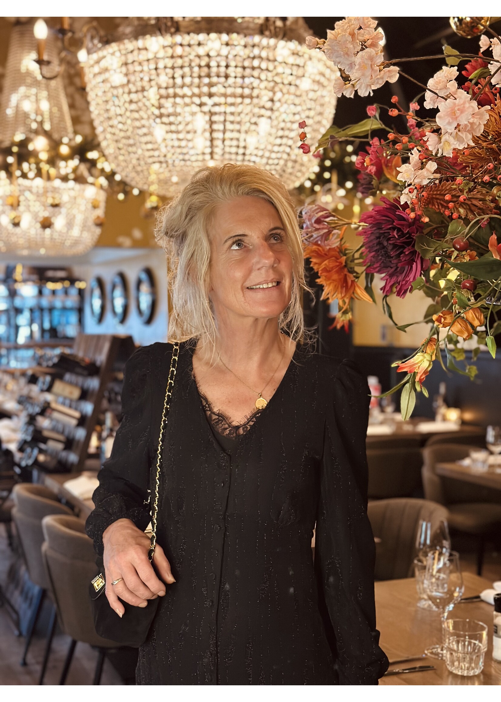 Sisters Point Sisters Point Janet glitter dress black