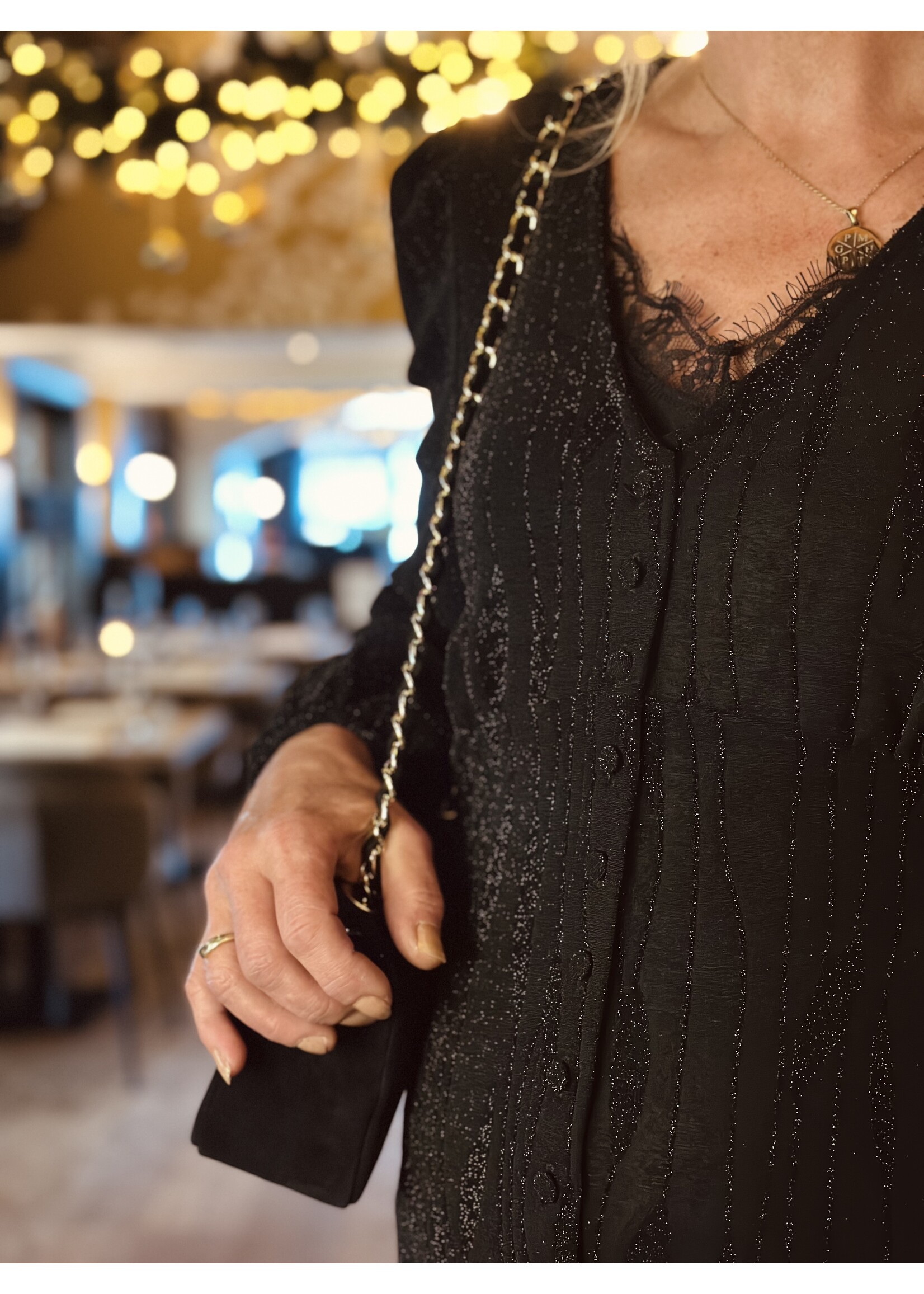 Sisters Point Sisters Point Janet glitter dress black