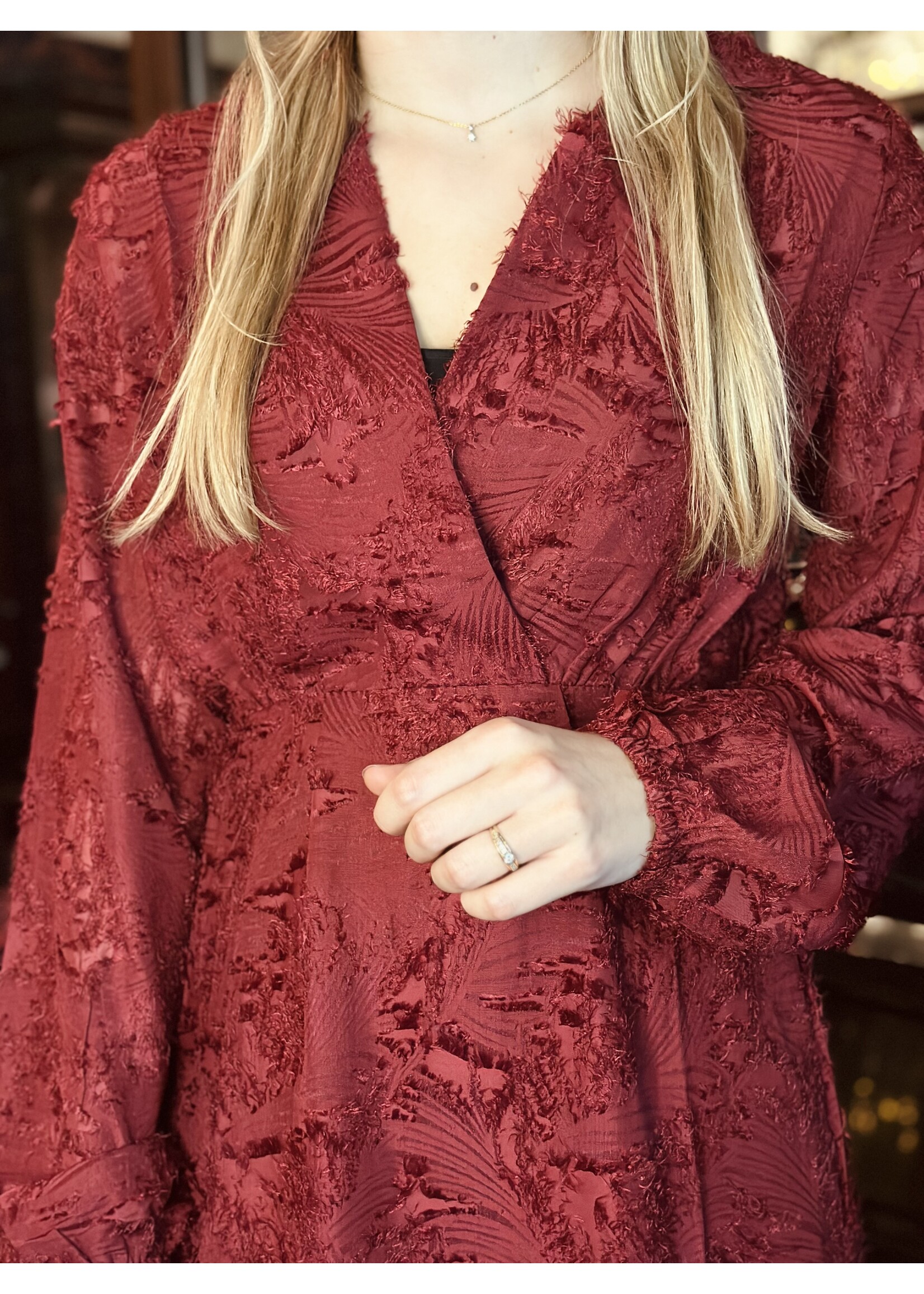 Janella dress bordeaux red