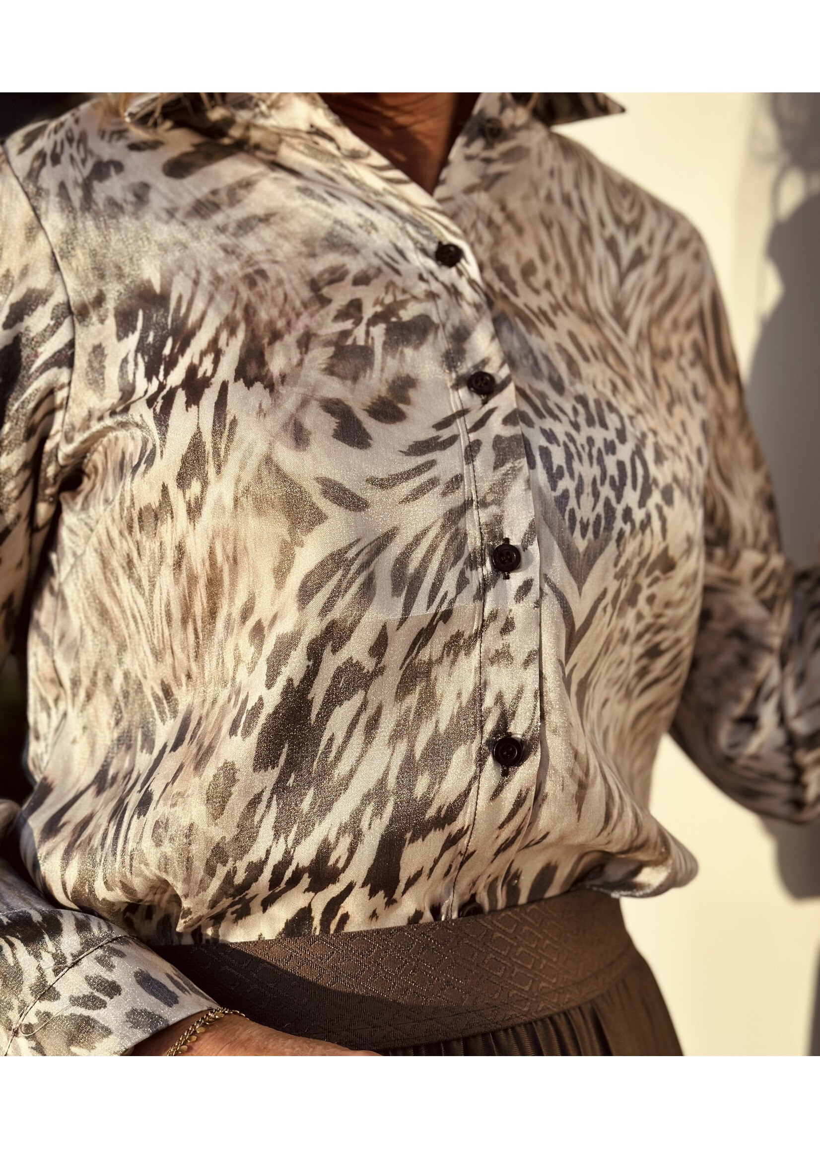 Elvira Elvira Vita blouse offwhite/green print