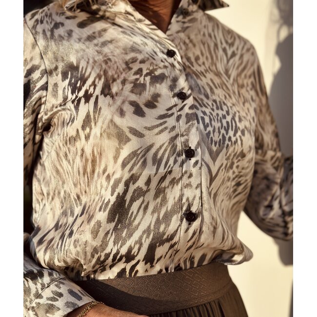 Elvira Elvira Vita blouse offwhite/green print