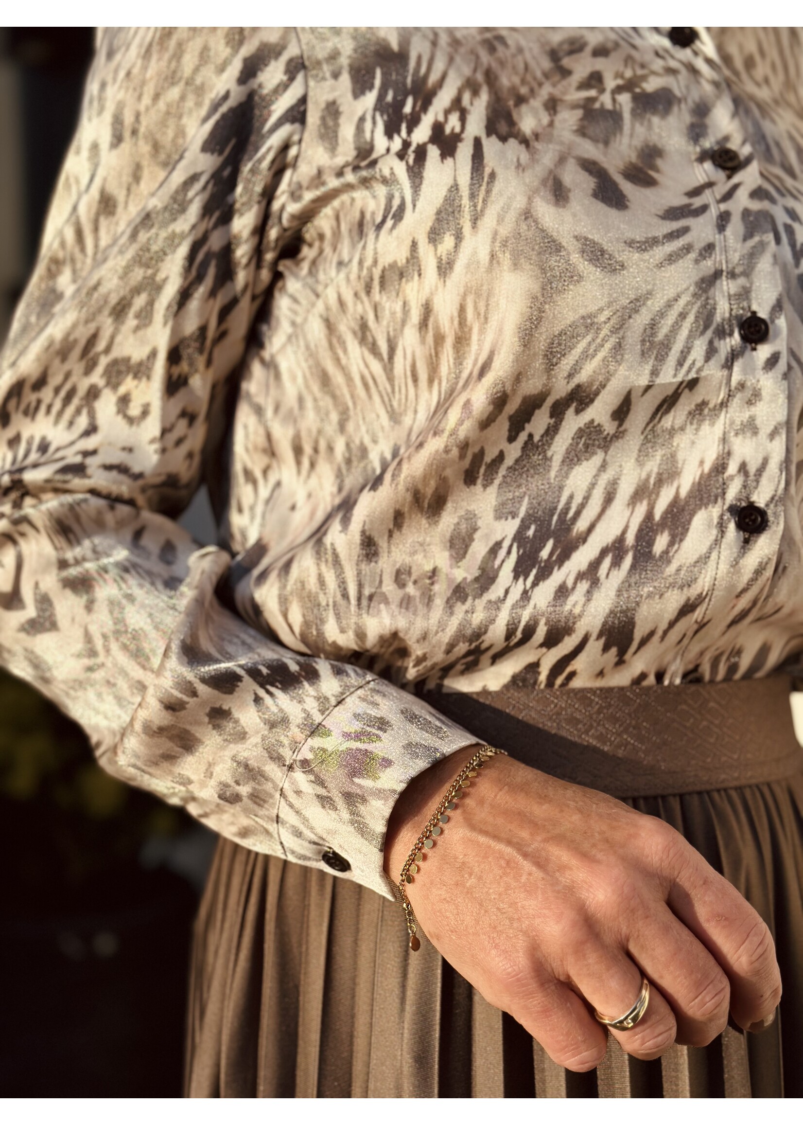 Elvira Elvira Vita blouse offwhite/green print