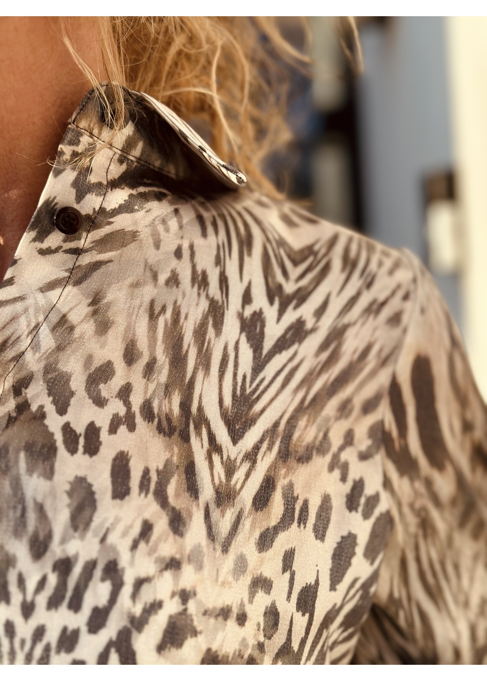 Elvira Elvira Vita blouse offwhite/green print