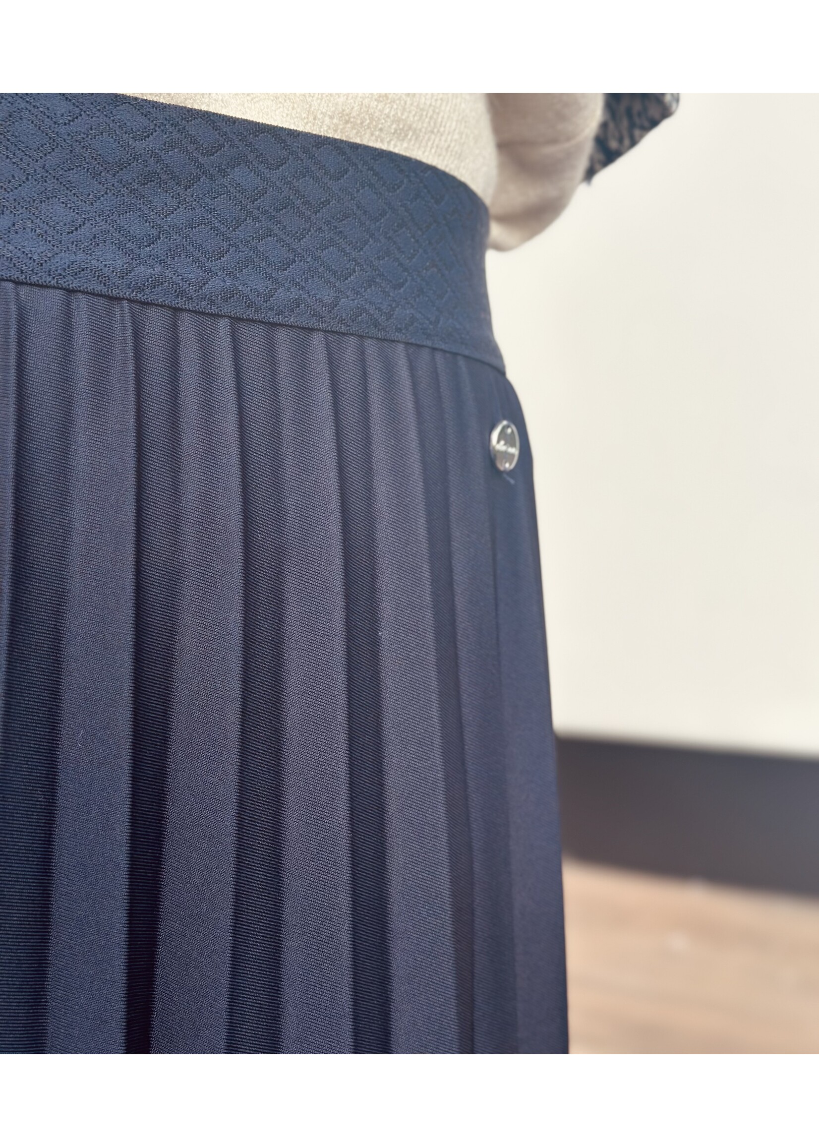 Elvira Elvira Hannah long plissé skirt navy