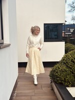 Sjanine long skirt flower print yellow One Size