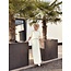 Accentil Sofie long satin skirt offwhite