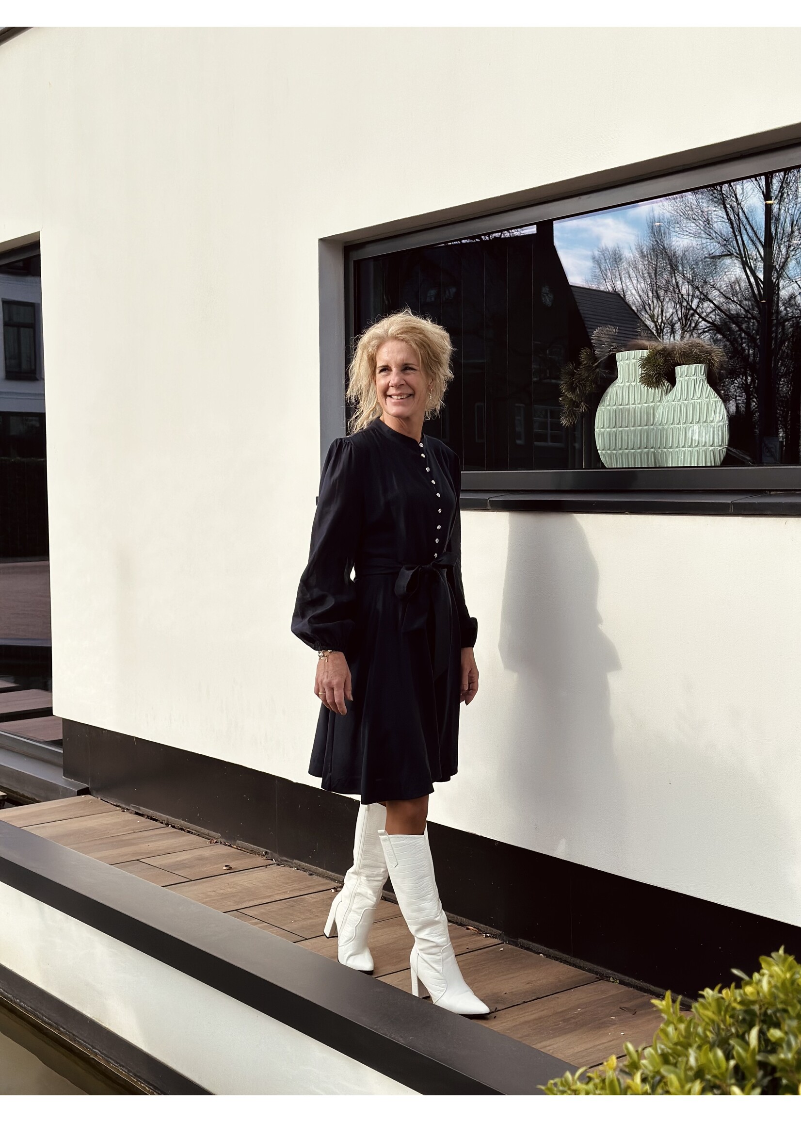 ACCENTIL Accentil Linde dress dark blue