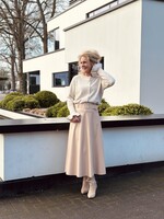 Babette leather look skirt camel One Size