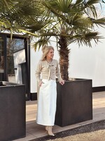 Lieneke long denim skirt beige