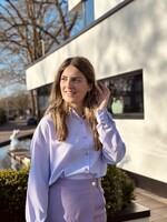 Corina blouse stripes light purple/ offwhite One Size