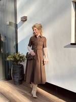 Julie long dress brown