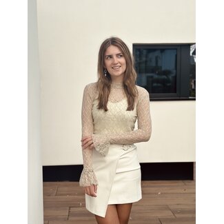 Emara broderie top green