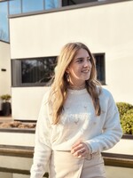 Kira sweater offwhite/gold detail One Size