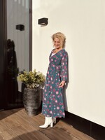 Lofty Manner Lofty Manner Caela long dress green/pink print