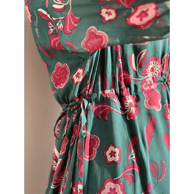 Lofty Manner Lofty Manner Caela long dress green/pink print