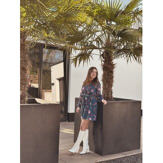 Lofty Manner Lofty Manner Lux dress green/pink print