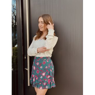 Lofty Manner Harlow blouse silver/white