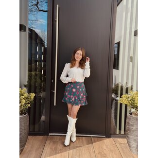 Lofty Manner Lofty Manner Thirza skirt green/pink print