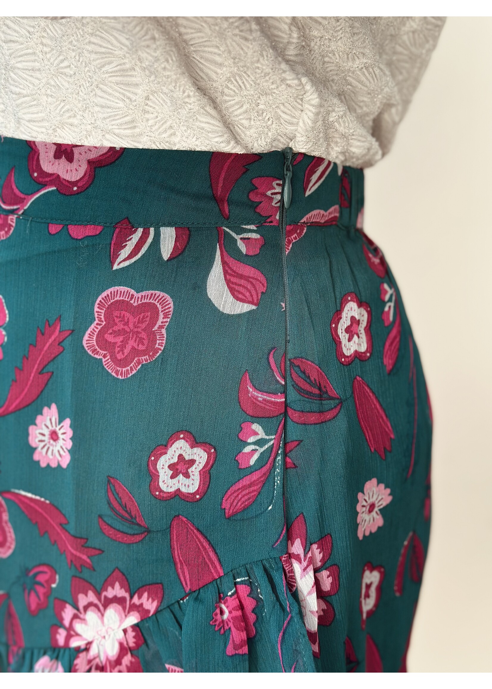 Lofty Manner Lofty Manner Thirza skirt green/pink print