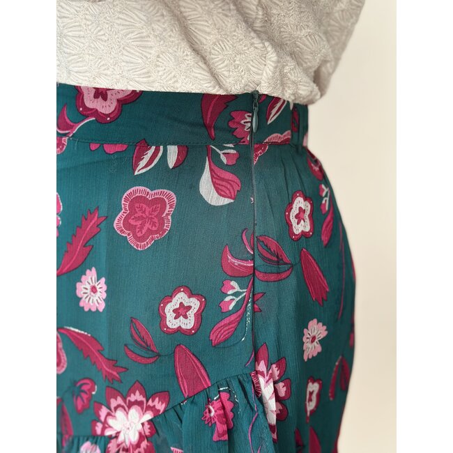 Lofty Manner Lofty Manner Thirza skirt green/pink print