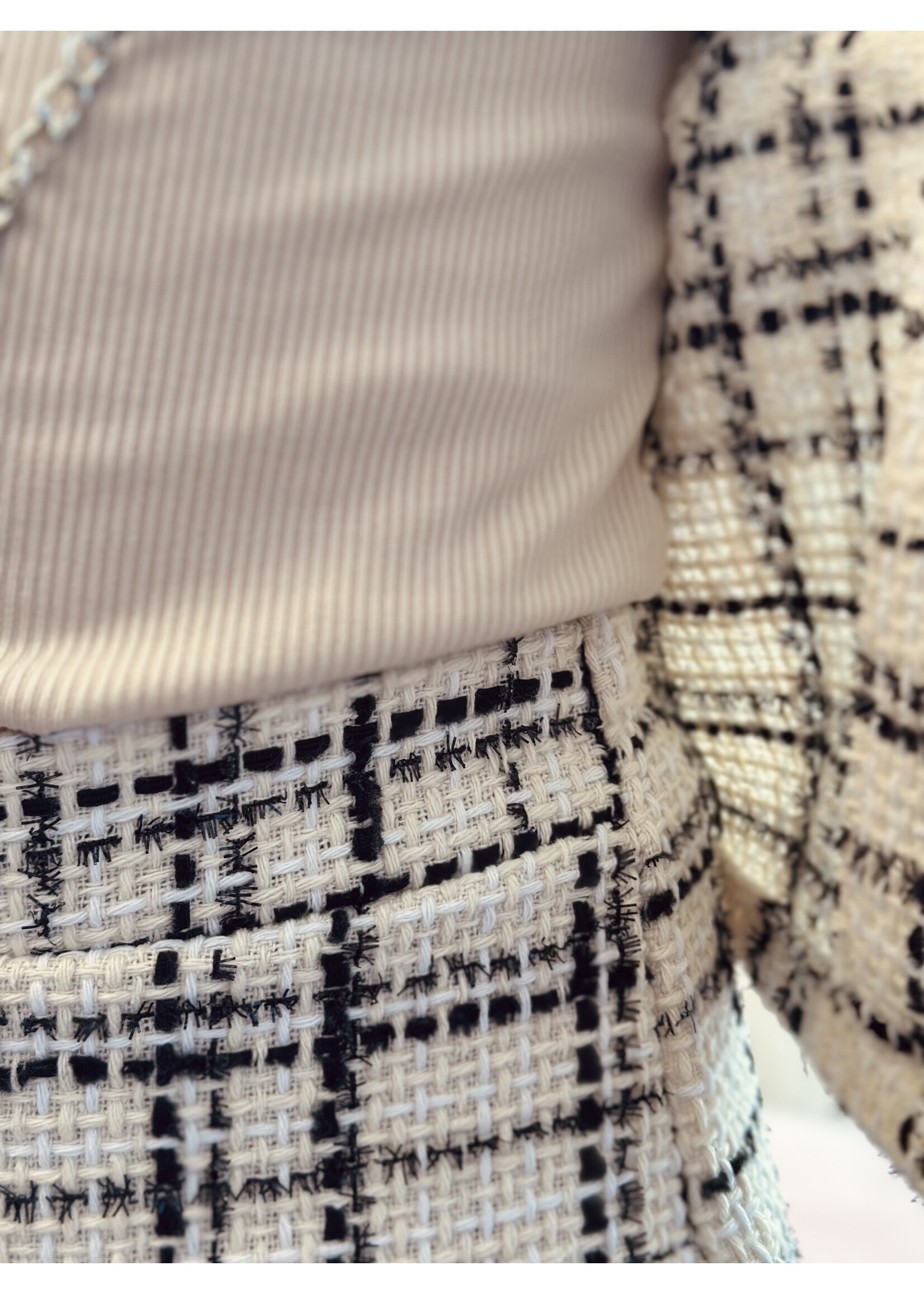 Hylene set top + skirt offwhite/black