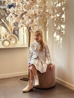 Hylene set top + skirt offwhite/light blue