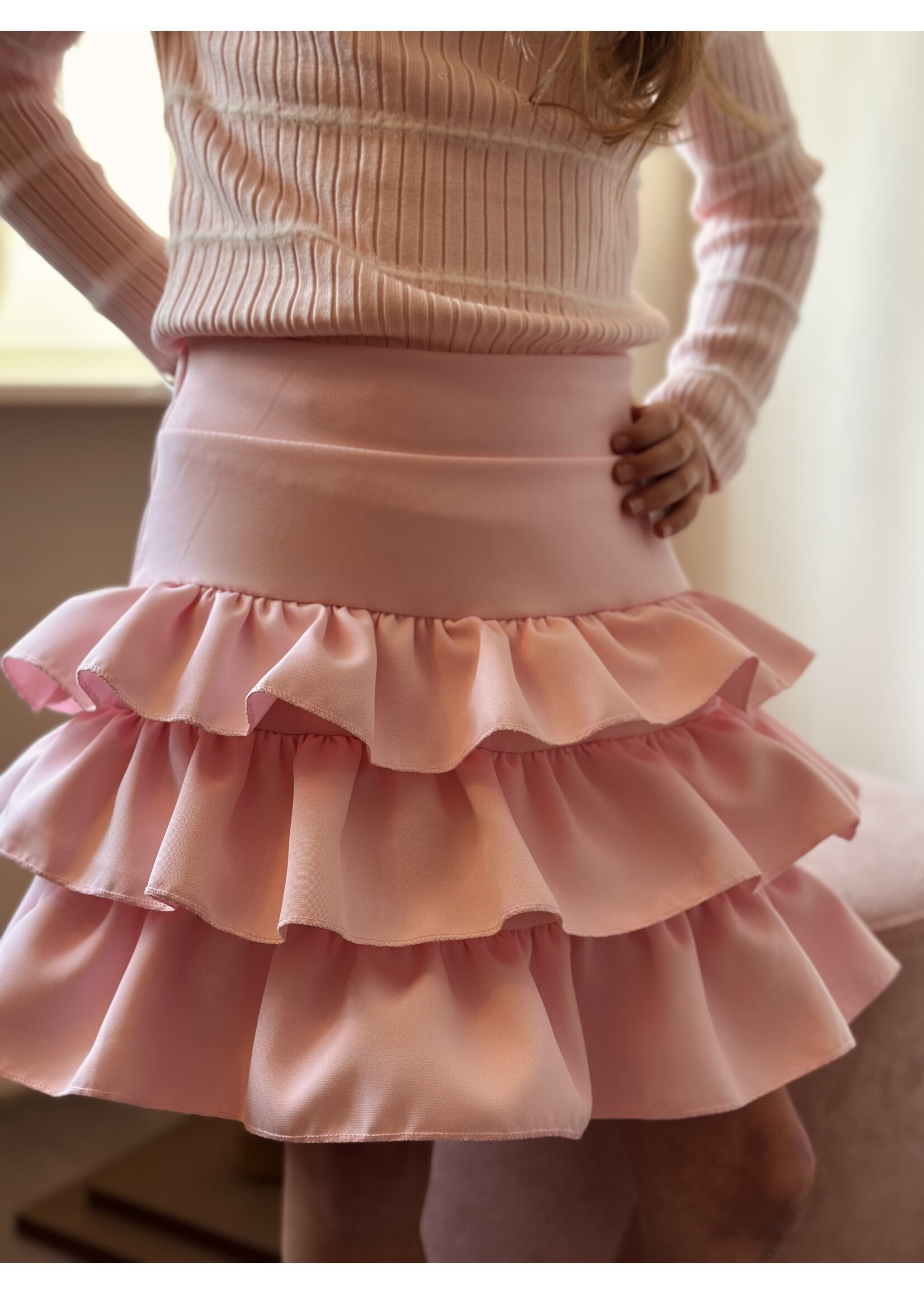 Melanie layered skirt pink