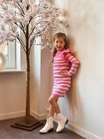 Mieke dress pink/offwhite stripes