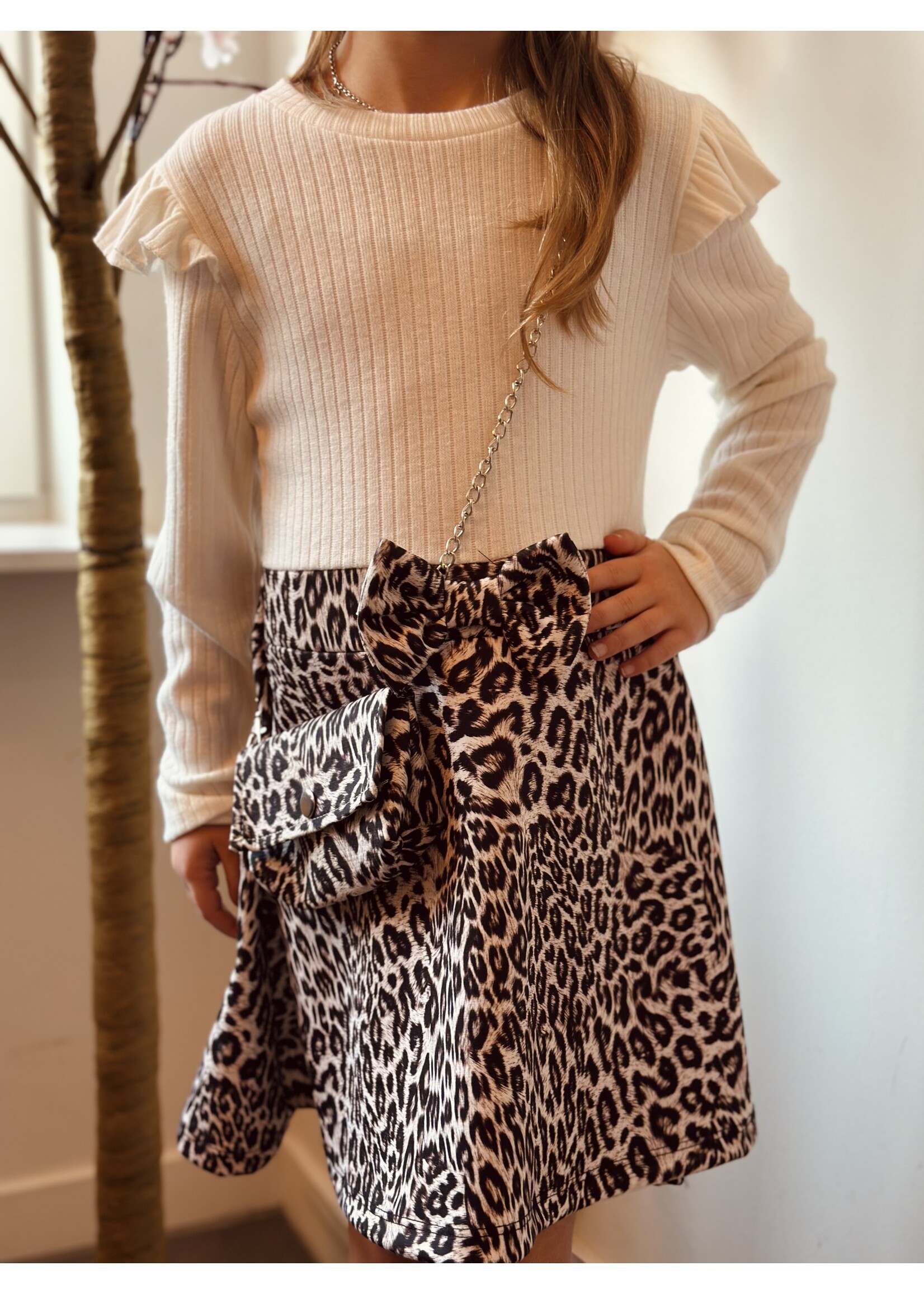 Annebeth dress offwhite/panterprint