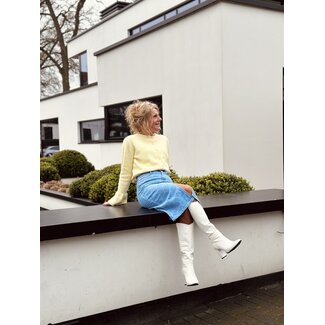 Jessie long denim skirt dark blue