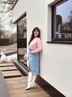 Jessie long denim skirt light blue