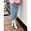 Jessie long denim skirt light blue