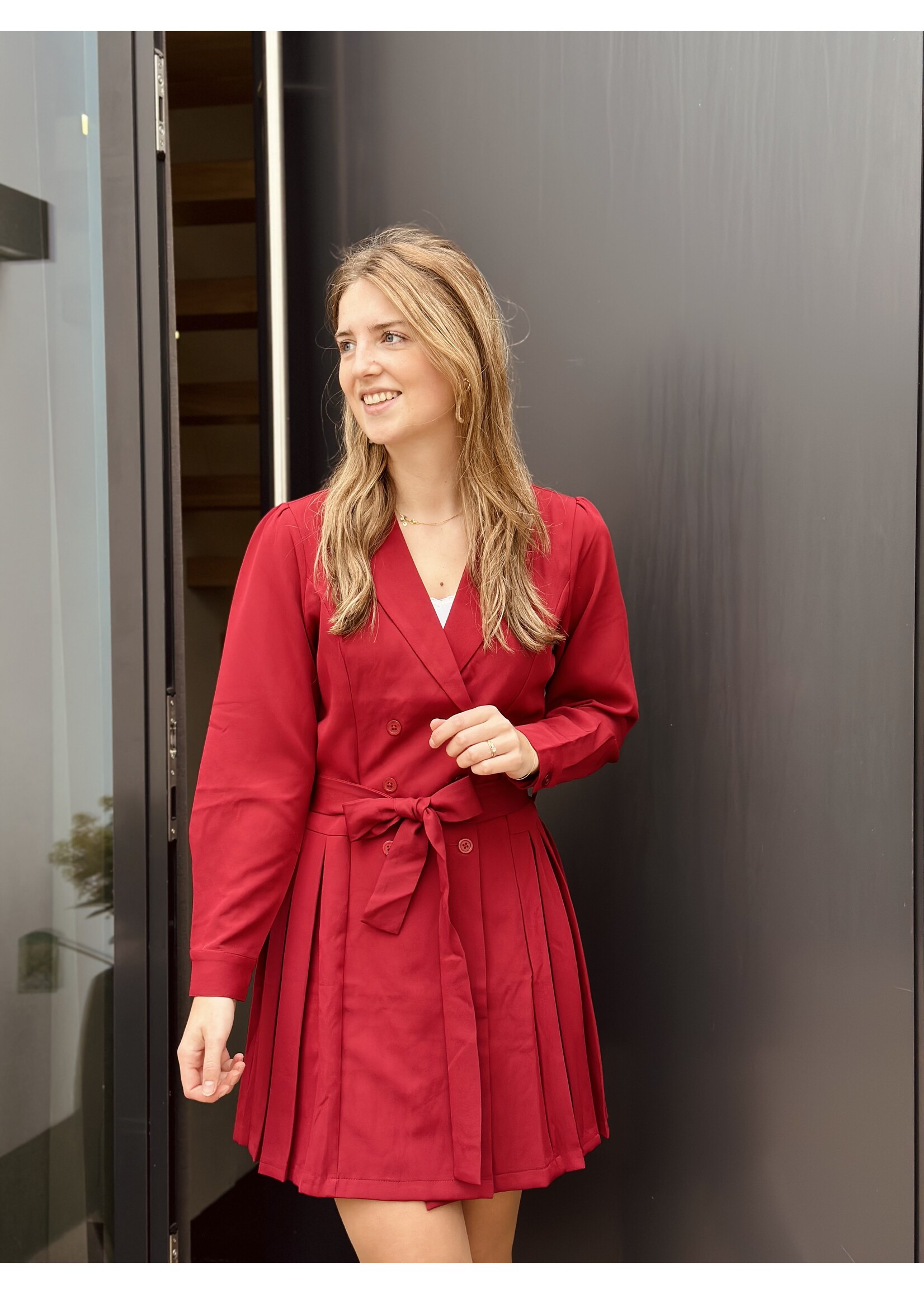 Sady blazer dress bordeaux red