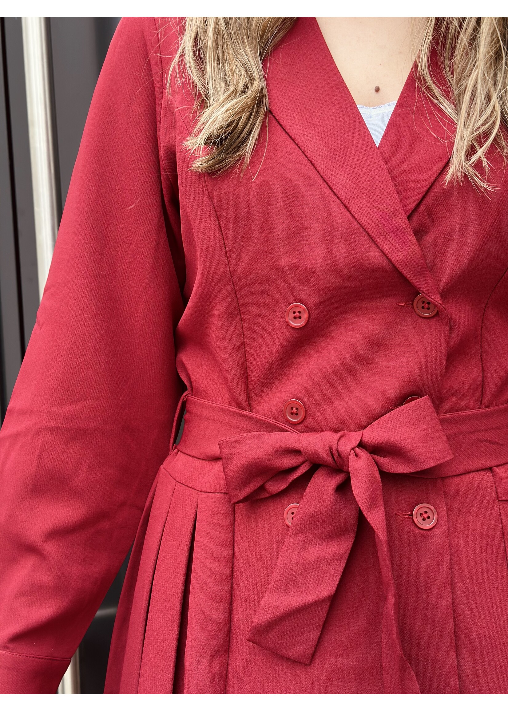 Sady blazer dress bordeaux red