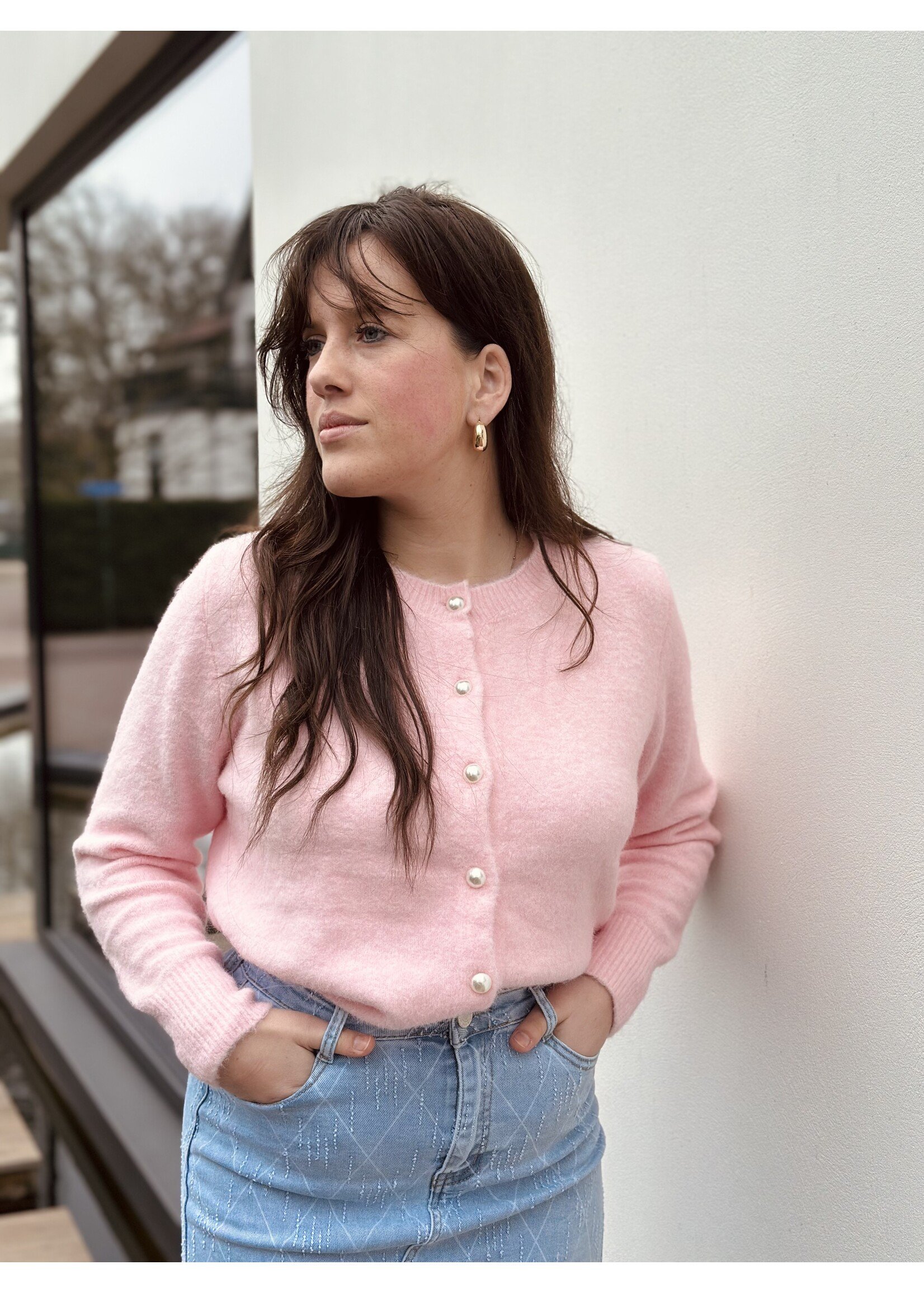 Aliza cardigan pink One Size