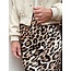 Amelien long satin skirt panter print